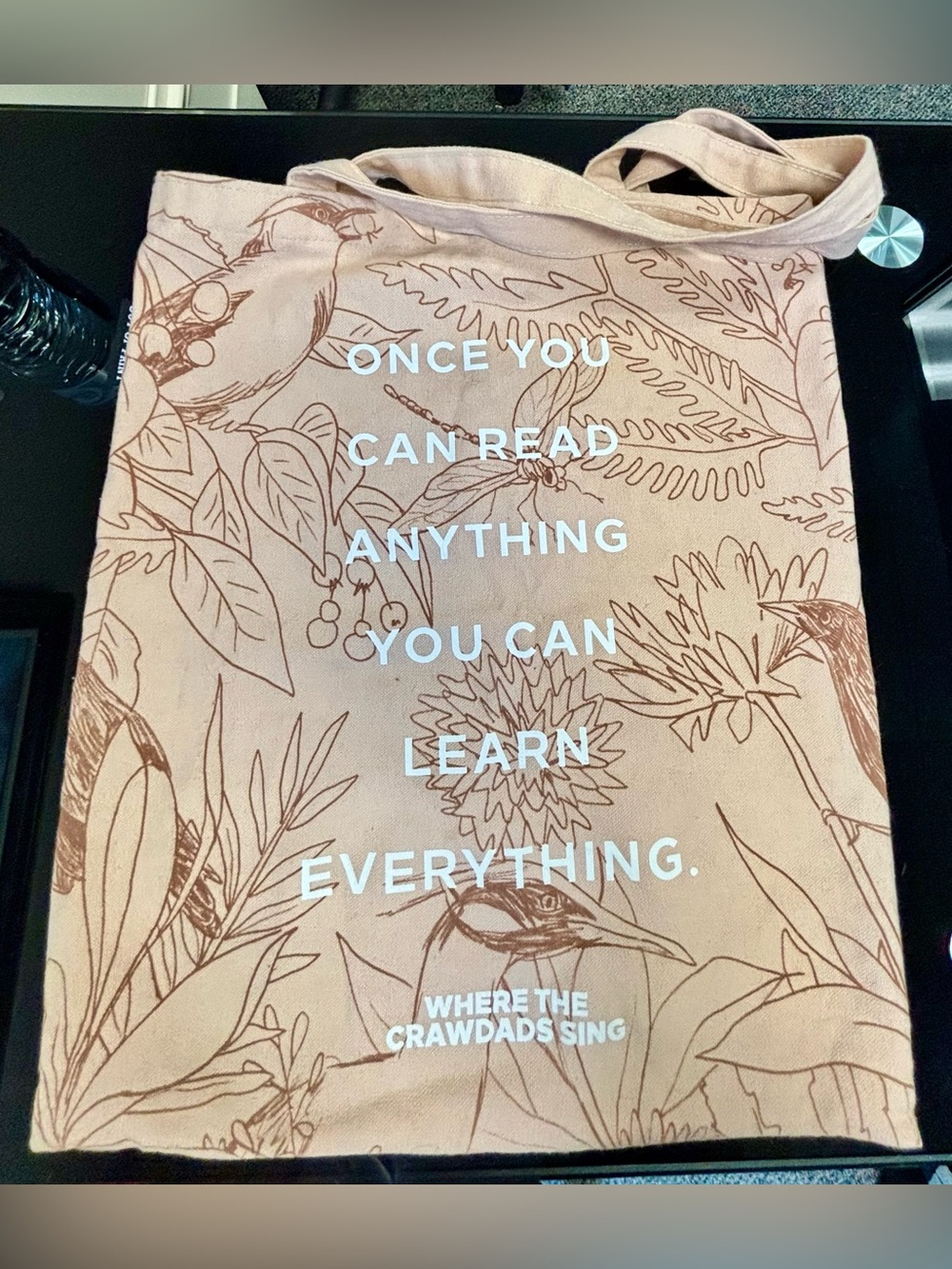 Out of Print - Blush Book Tote - Where the Crawdads